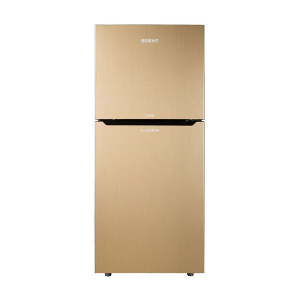 Orient Etron VCM INV 335 Liter Hairline Golden Refrigerator