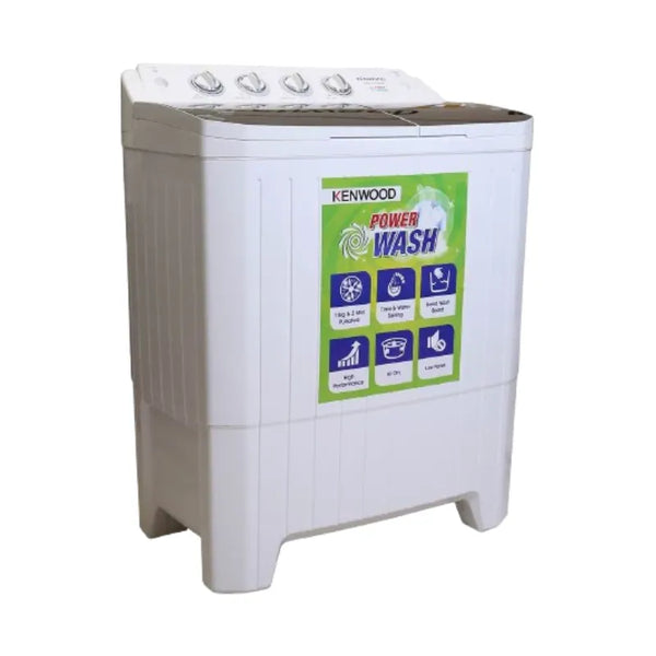 Kenwood KWM-211059 Power Wash (Black Flower) Silver Washing Machine