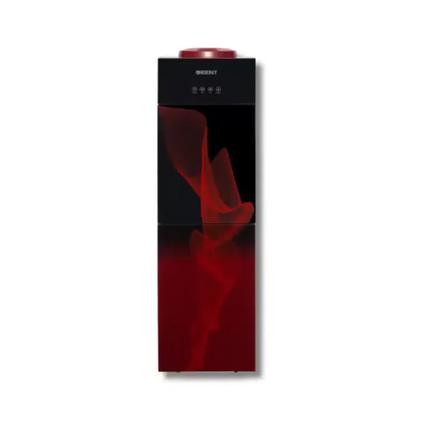 Orient Water Dispenser Crystal 3 (3 Taps, with Fridge, Smoke Red)